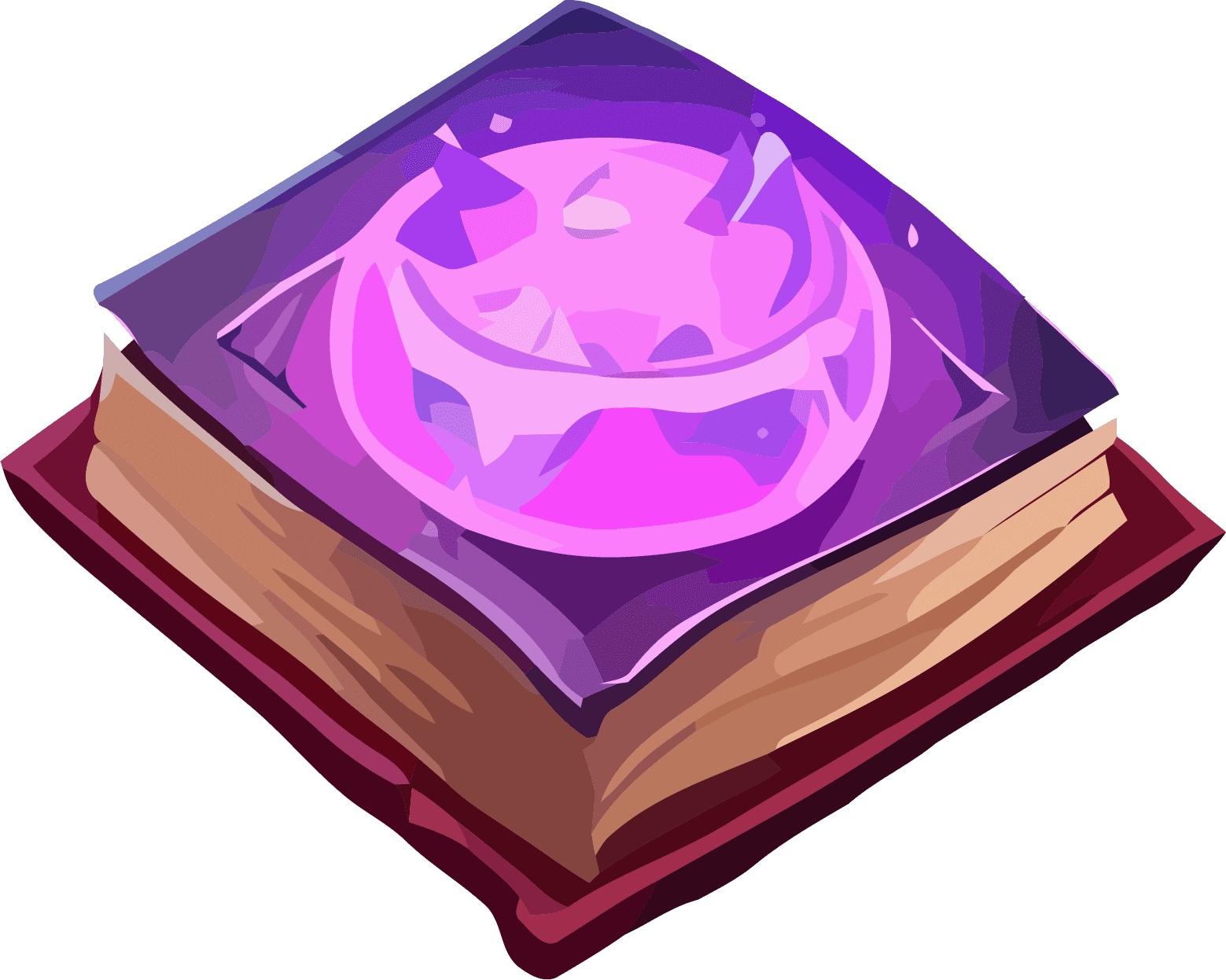 An open spellbook glowing with magic